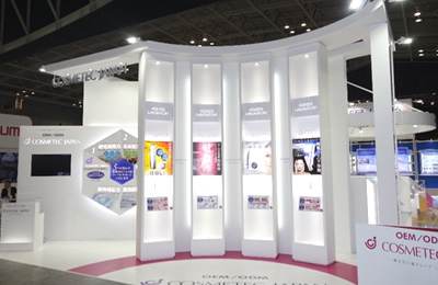 コスメテックジャパンの展示会ブース