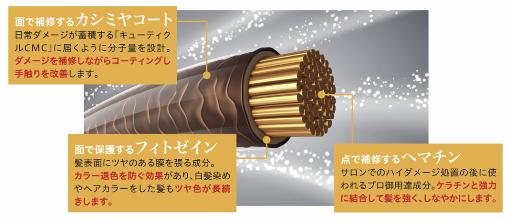 カシミヤコート、フィトゼイン、ヘマチンの効果