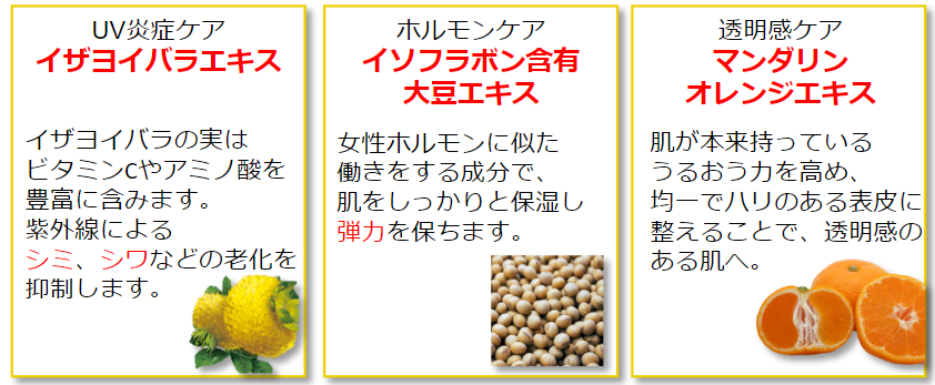 産後シミケアパックに含まれる3つの美容成分