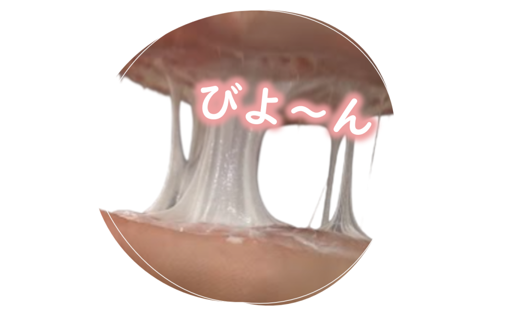 「びよ～ん」とのびるイメージ画像