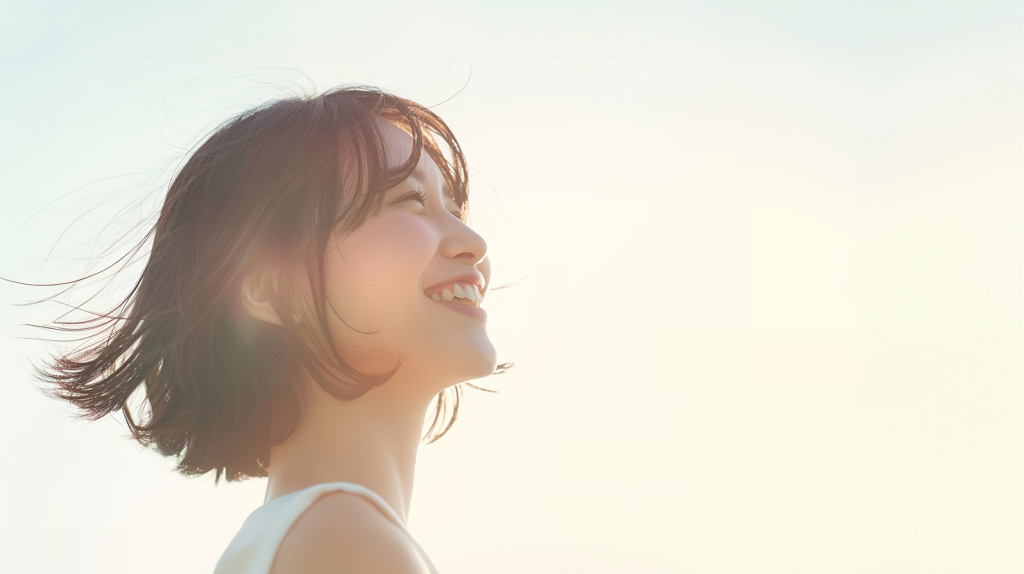笑顔の女性