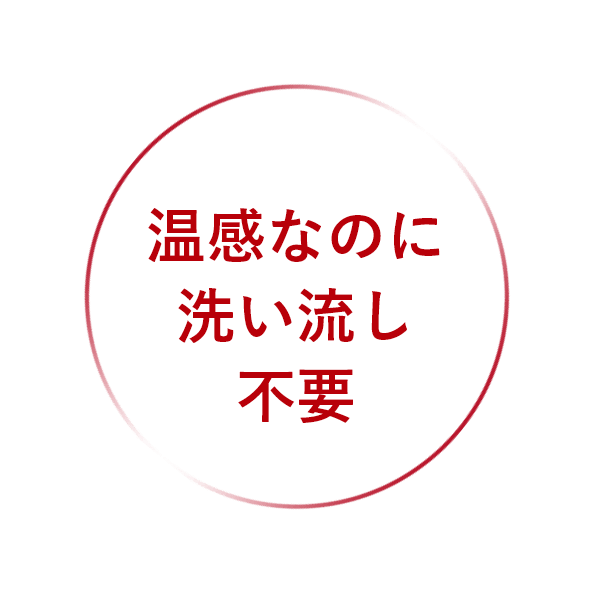 ジェルを素早く浮かす　水を加えると泡立つ